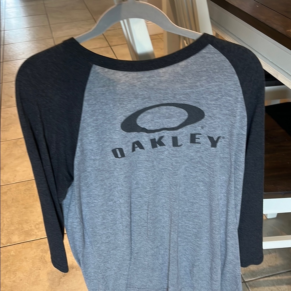 Oakley Black and Gray Raglan Shirt